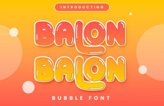 bubble font
