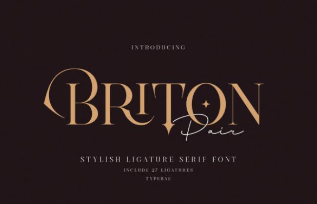 Briton Pair luxury elegant serif London font