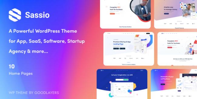 Sassio - SaaS Software & App WordPress Theme