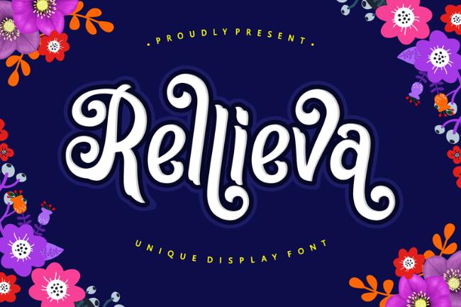 Rellieva font example yoga font