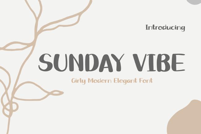 Sunday Vibe font