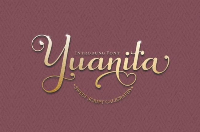 Yuanita graduation font