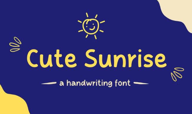 Cute Sunrise font