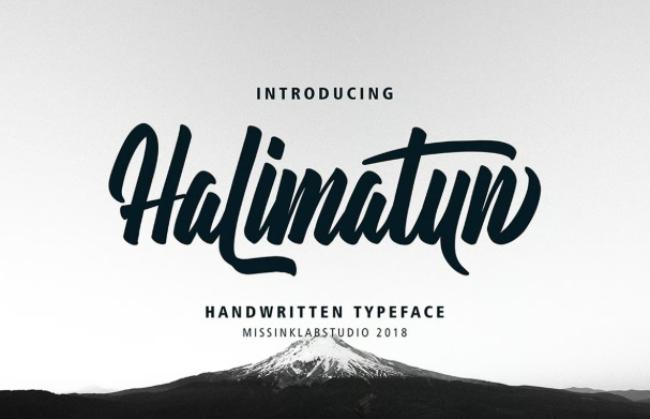 Halimatun graduation font