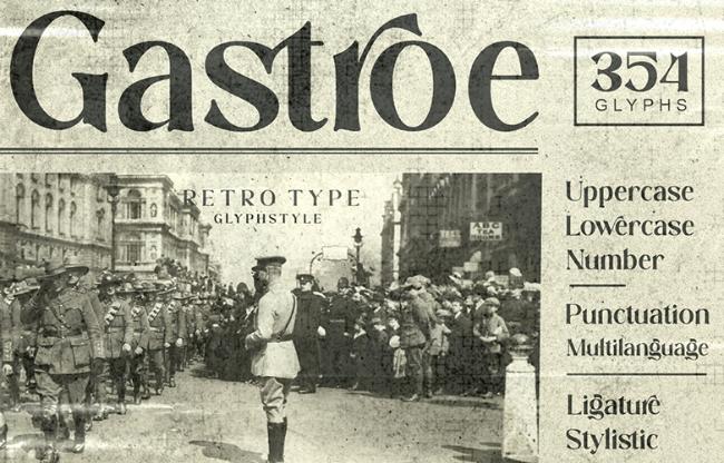 retro font