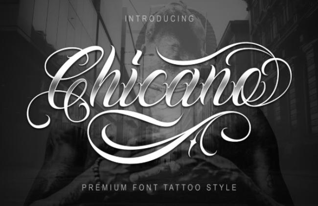 Chicano traditional gangster font