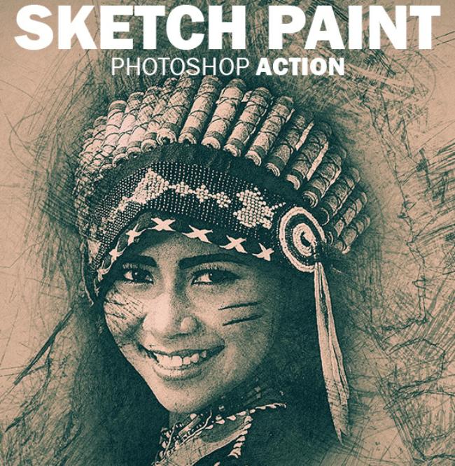 portrait sketch photoshop action