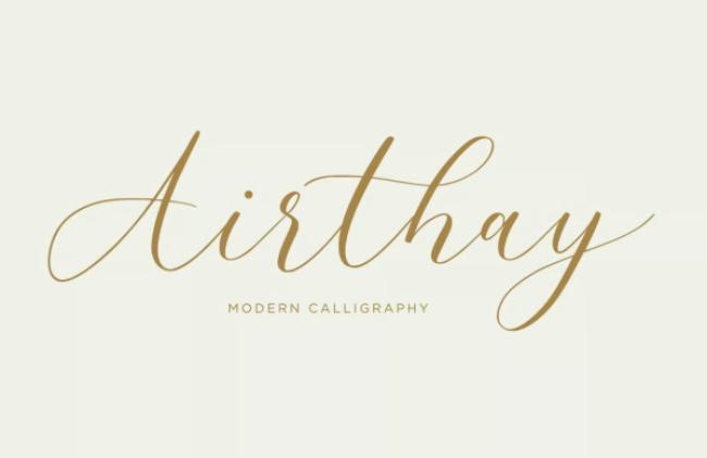 Airthay graduation font