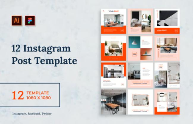 instagram post template