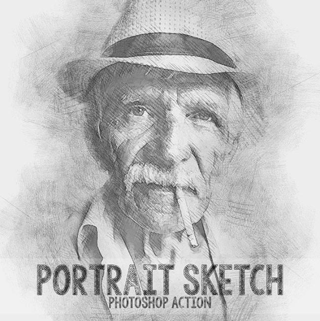portrait sketch photoshop action