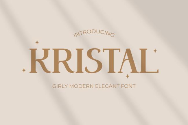 Kristal font example yoga font