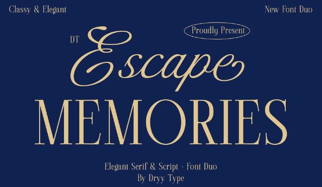 DT Escape Memories font