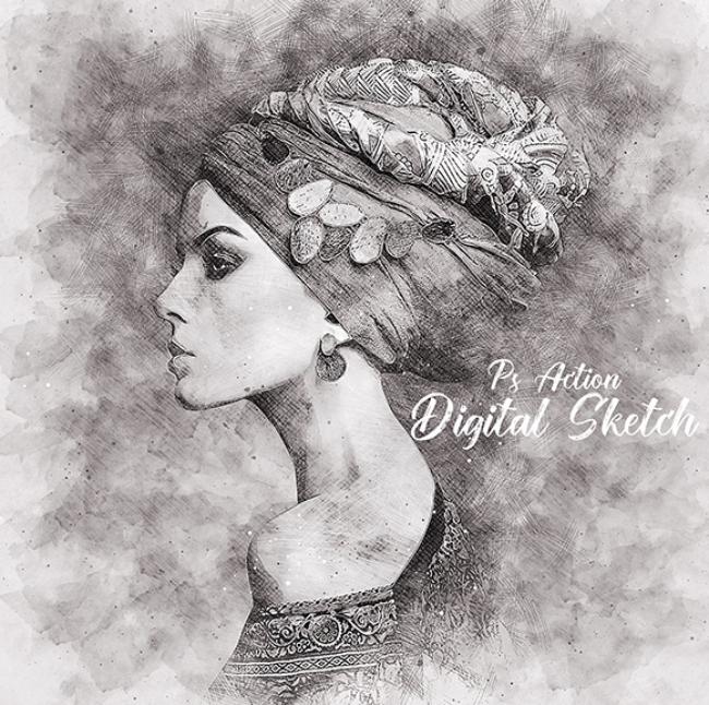 portrait sketch photoshop action
