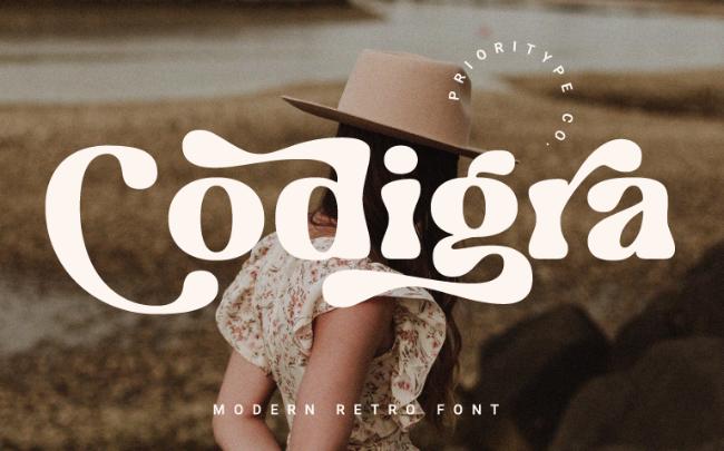 retro font