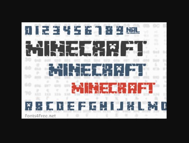 Minecraft Font from Fonts4Free