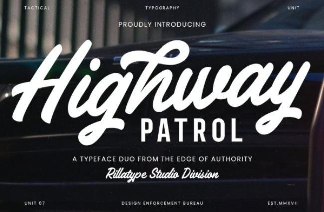 police fonts