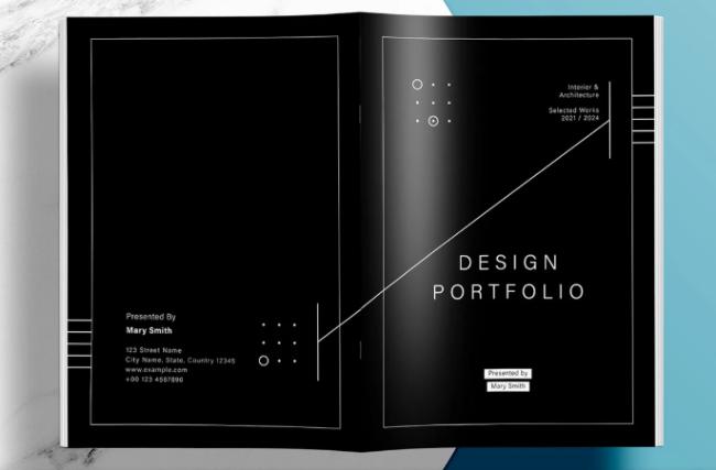modern interior design portfolio template