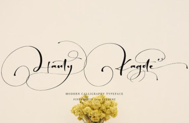 Hanty Kagote Japanese calligraphy font with unique artistic flair