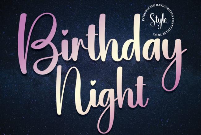 happy birthday font
