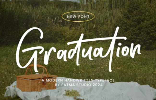 Graduation font for celebration