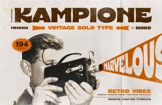 retro font