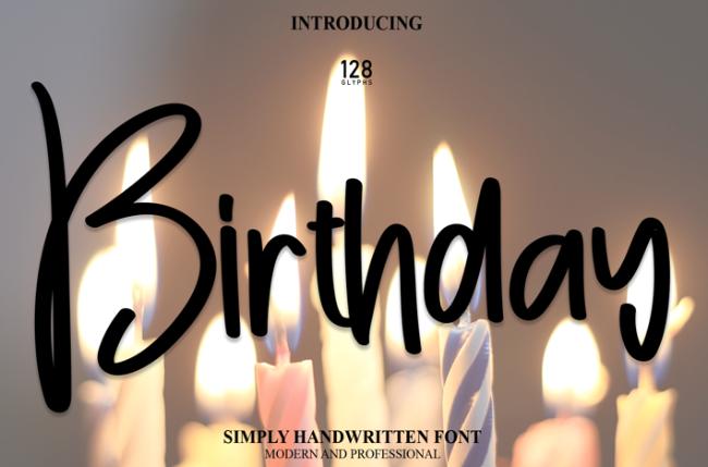 happy birthday font