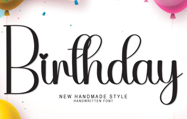 happy birthday font