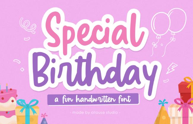 happy birthday font