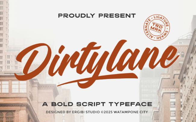 Dirtylane font