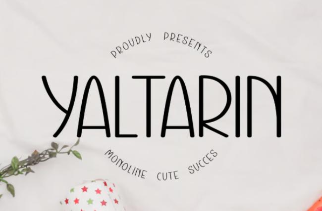 Yaltarin graduation font