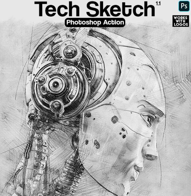 portrait sketch photoshop action