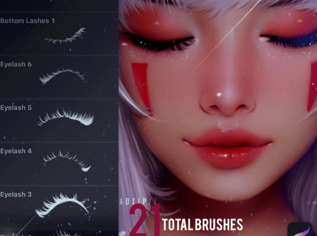 makeup brush procreate