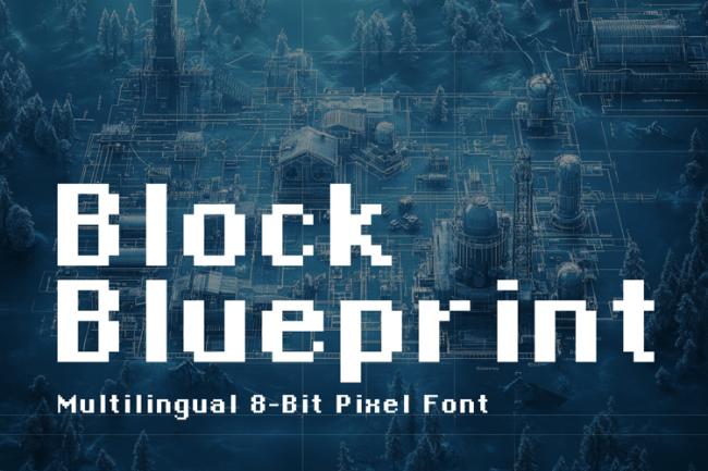 Block Blueprint Font
