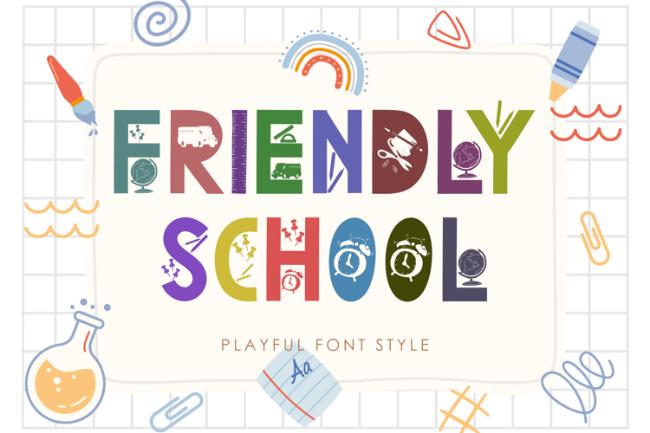 back to school font