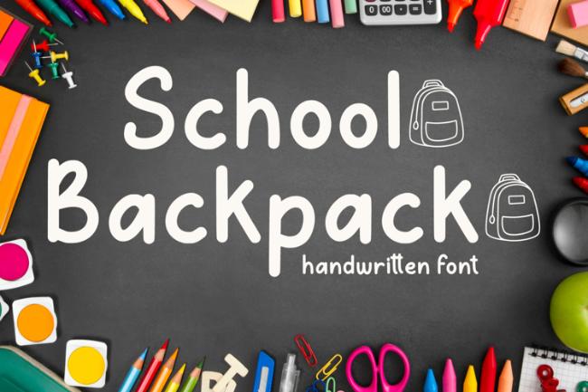 back to school font