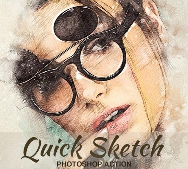 portrait sketch photoshop action