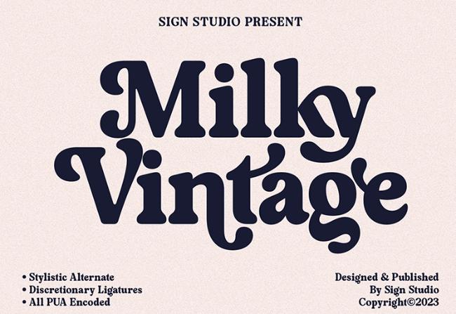 retro font