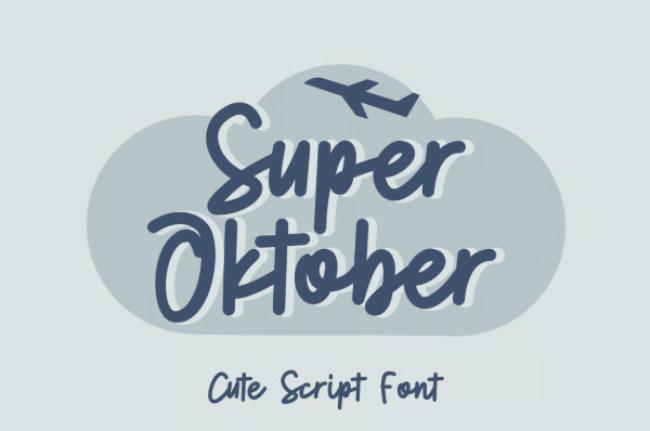 Super Oktober graduation font