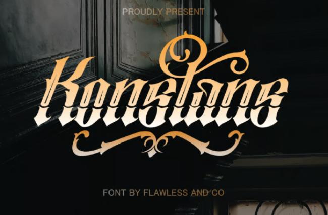 Konstans blackletter gangster font