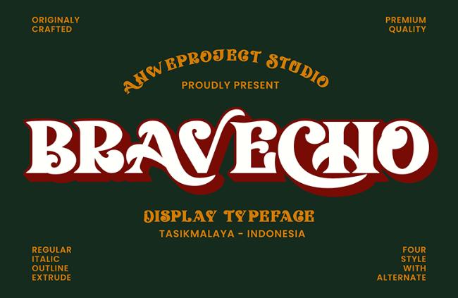 retro font