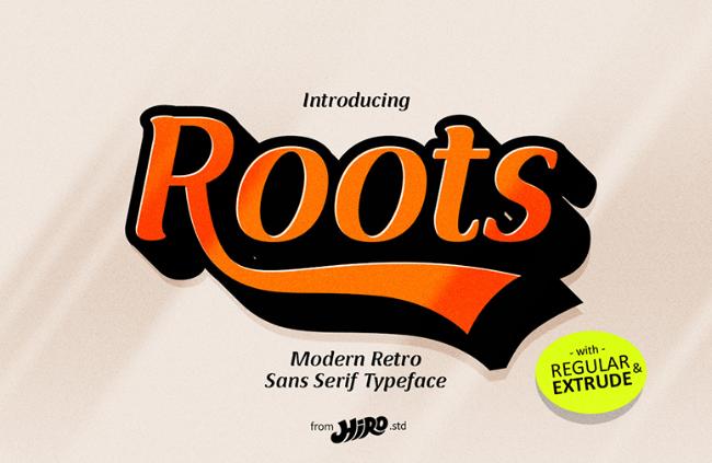 retro font