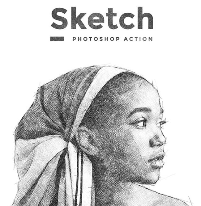 portrait sketch photoshop action