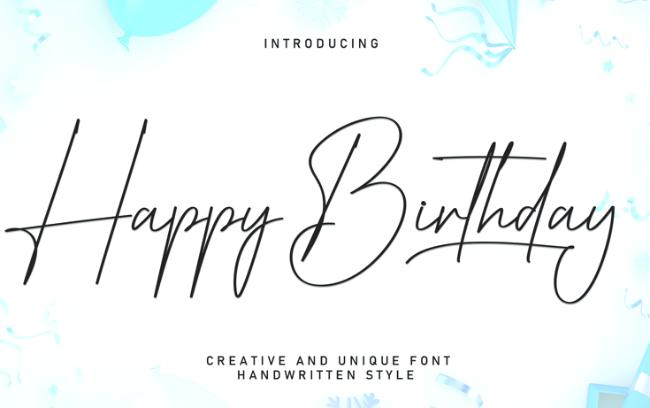 happy birthday font