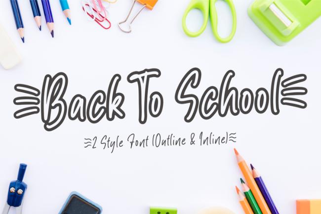 back to school font