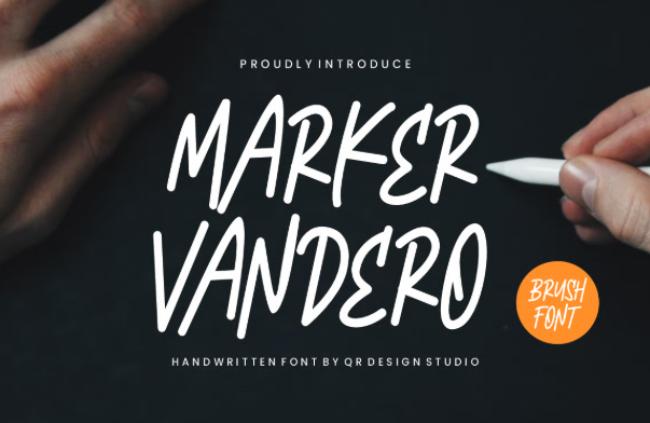 Marker Vandero graduation font