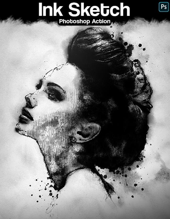 portrait sketch photoshop action