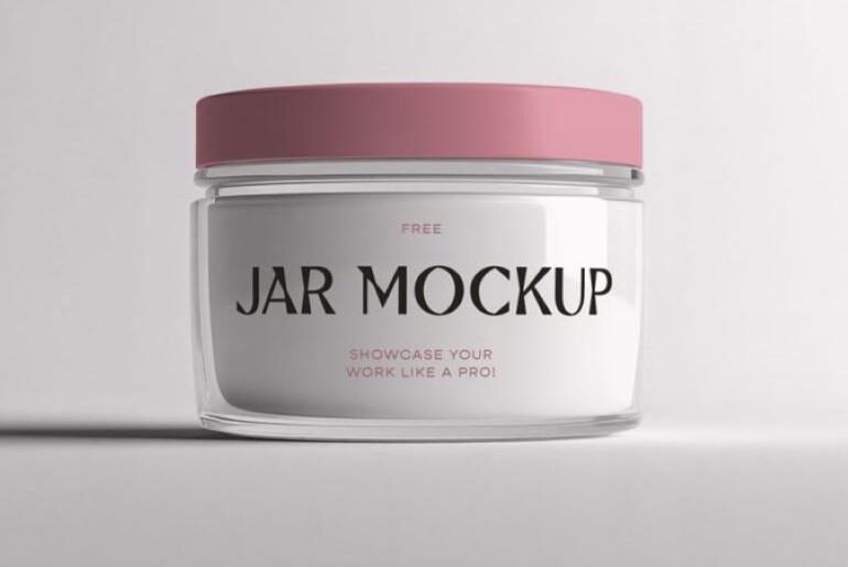 Cosmetic Jar Mockup