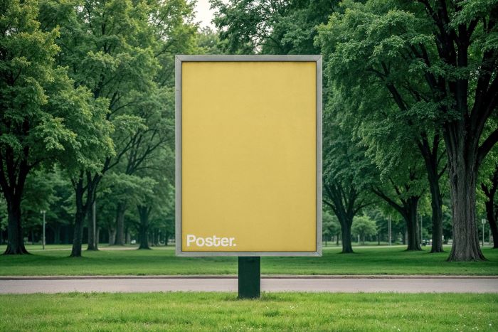 free Poster Signage Mockup