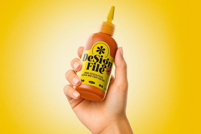 sauce botle mockup