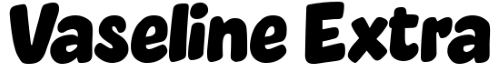 Vaseline Extra font